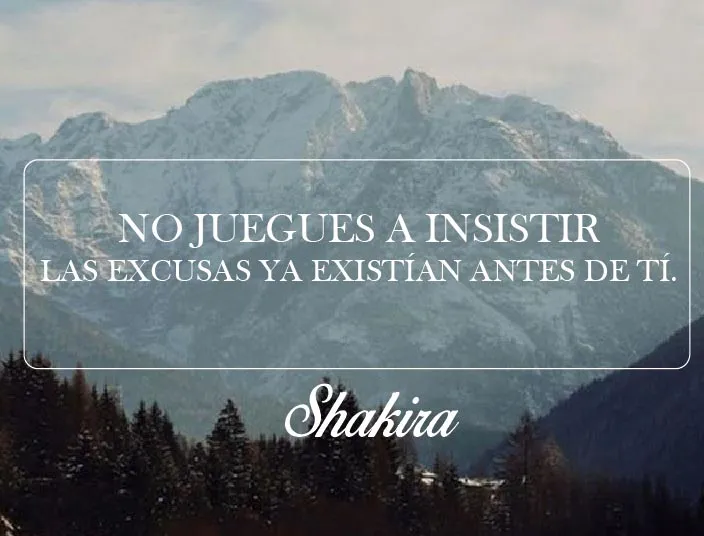 CMTV - Shakira: No juegues a insistir, las escusas ya existían antes de ti.