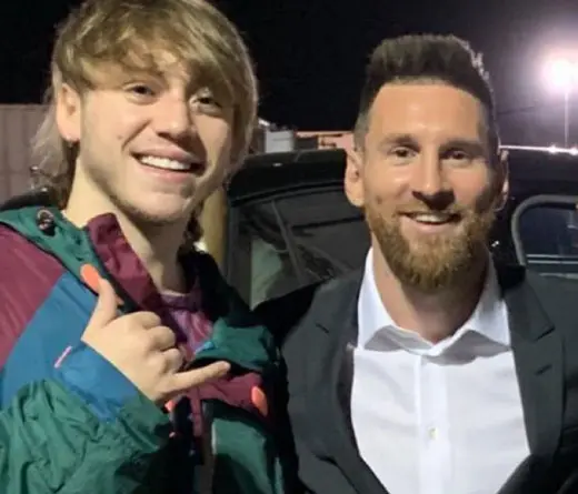 Paulo Londra - El encuentro de Paulo Londra y Messi