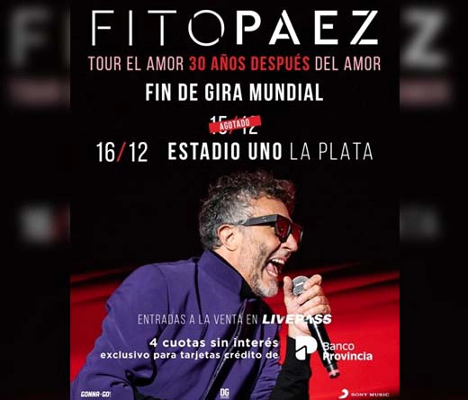 Fito Páez - Últimos shows del año de Fito Páez