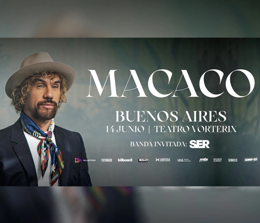 Macaco - Macaco se presentar en el Teatro Vorterix