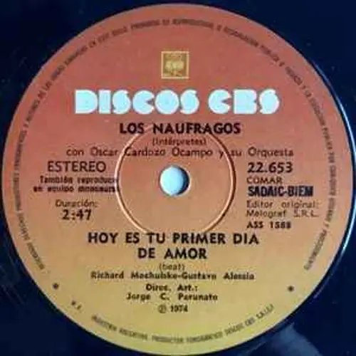 Los N�ufragos - HOY ES TU PRIMER D�A DE AMOR / MAR DEL PLATA, MI MAR DEL PLATA - SINGLE