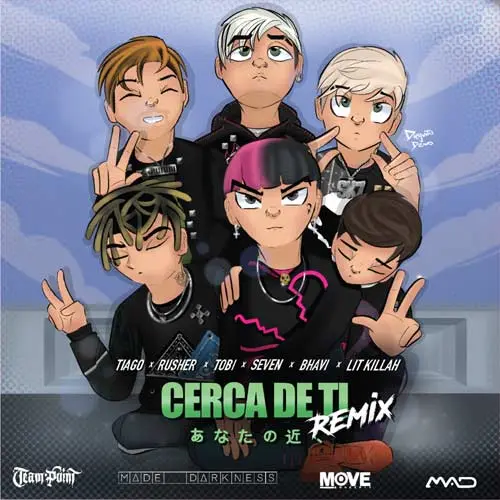 Rusherking - CERCA DE TI - REMIX ( TIAGO PZK / RUSHERKING / LIT KILLAH, SEVEN KAYNE, BHAVI, TOBI) - SINGLE