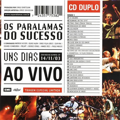 Os Paralamas do Sucesso - UNS DIAS AO VIVO CD II